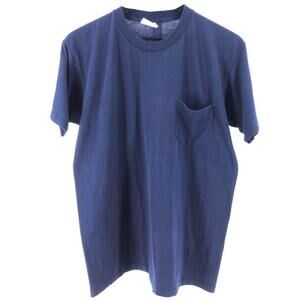 80s blank navy blue Sears Work Shirt tshirt 1980s vintage